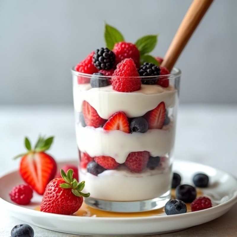 Creamy Greek Yogurt Protein Parfait with Mixed Berries