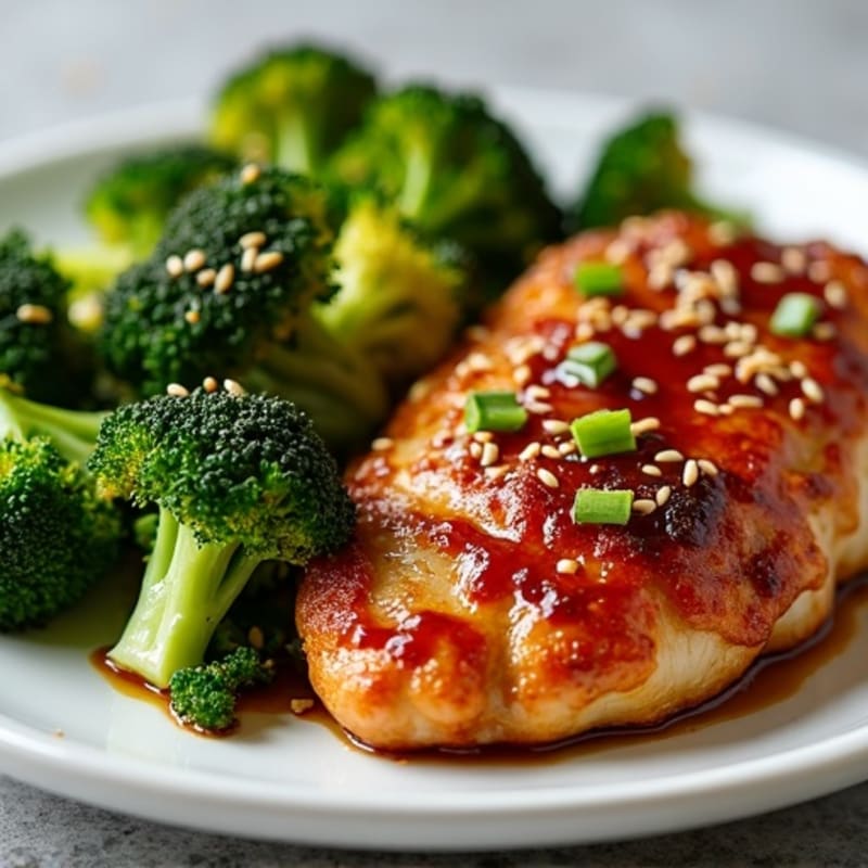 Crispy Teriyaki Chicken with Roasted Broccoli