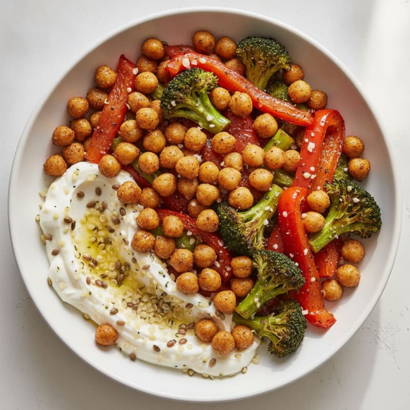 Roasted Vegetable and Chickpea Bowl