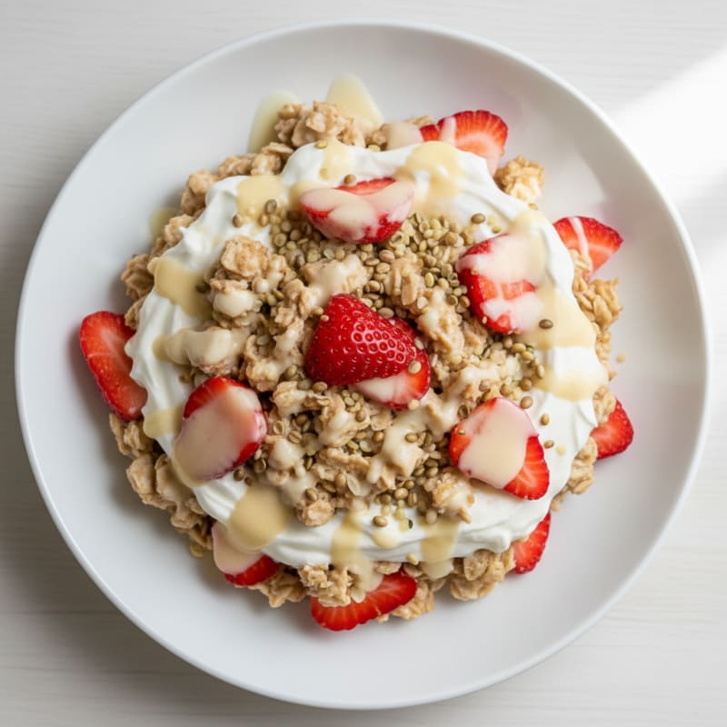 Creamy Strawberry Shortcake Overnight Oats