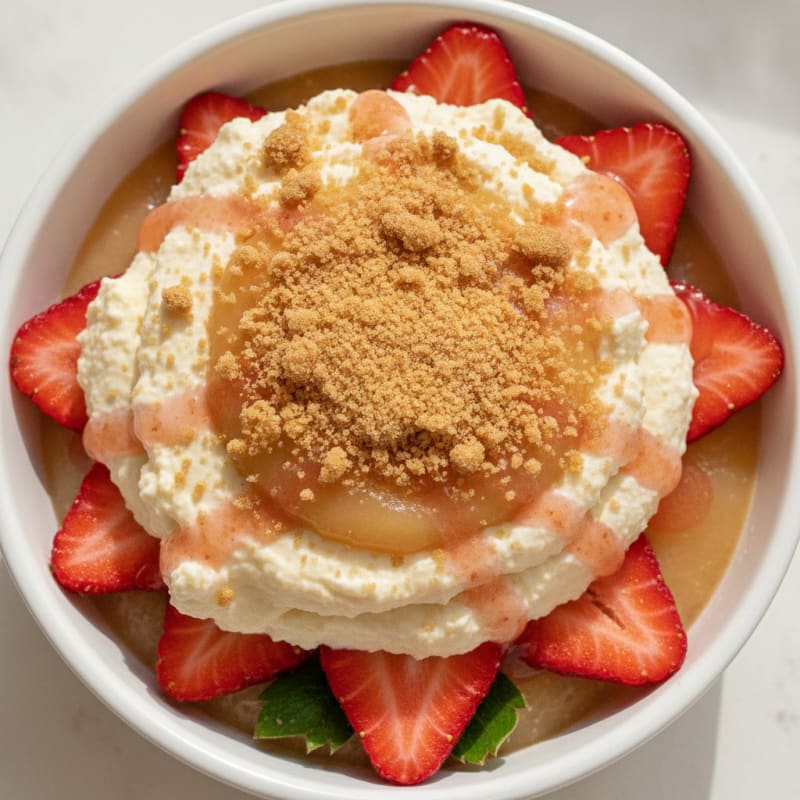 Strawberry Protein Cheesecake Parfait