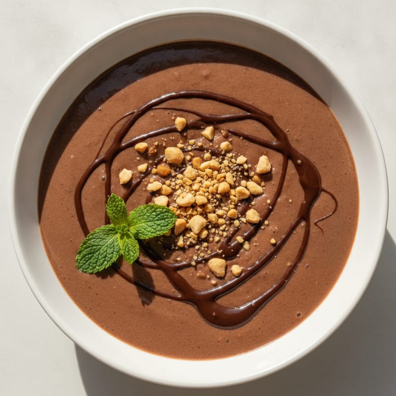 Chocolate Protein Shake with Silken Tofu and Peanut Butter