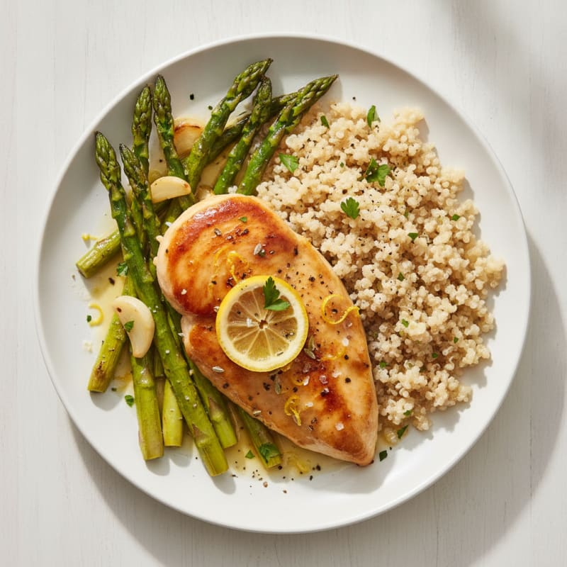 Lemon Herb Chicken with Roasted Asparagus