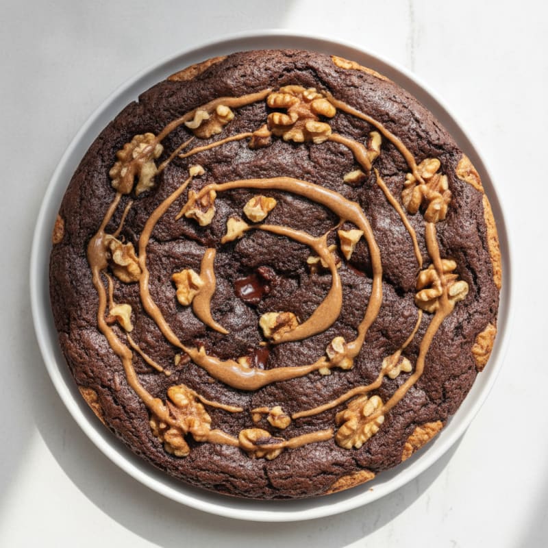 Fudgy Chocolate Walnut Protein Brownie Bake