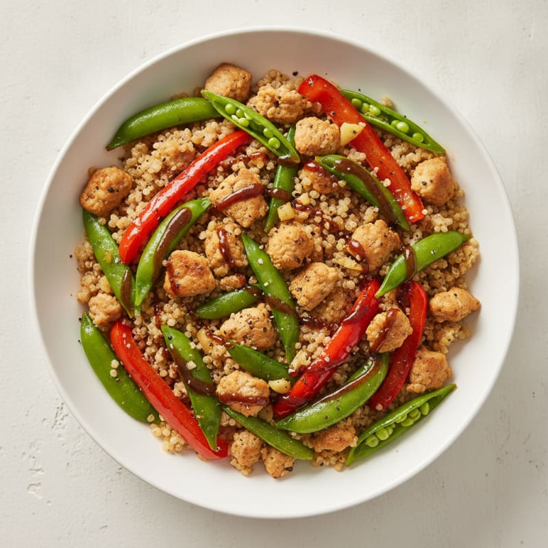 Turkey Quinoa Power Bowl with Snap Peas