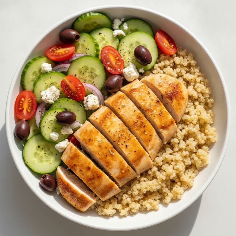 Lemon-Herb Chicken and Quinoa Bowl