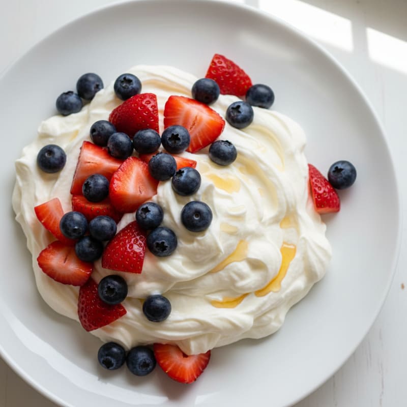 Silky Vanilla Protein Yogurt with Fresh Berries