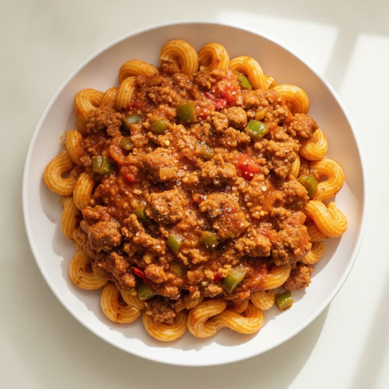 Sirloin Goulash with Spicy Tomato Pasta