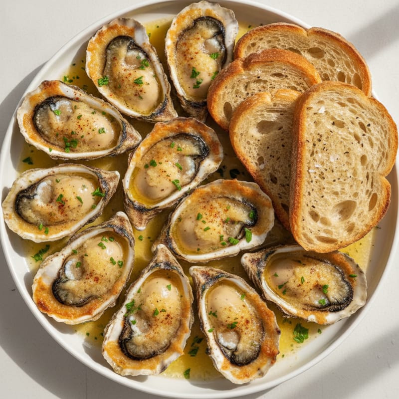 Garlic Butter Charbroiled Oysters