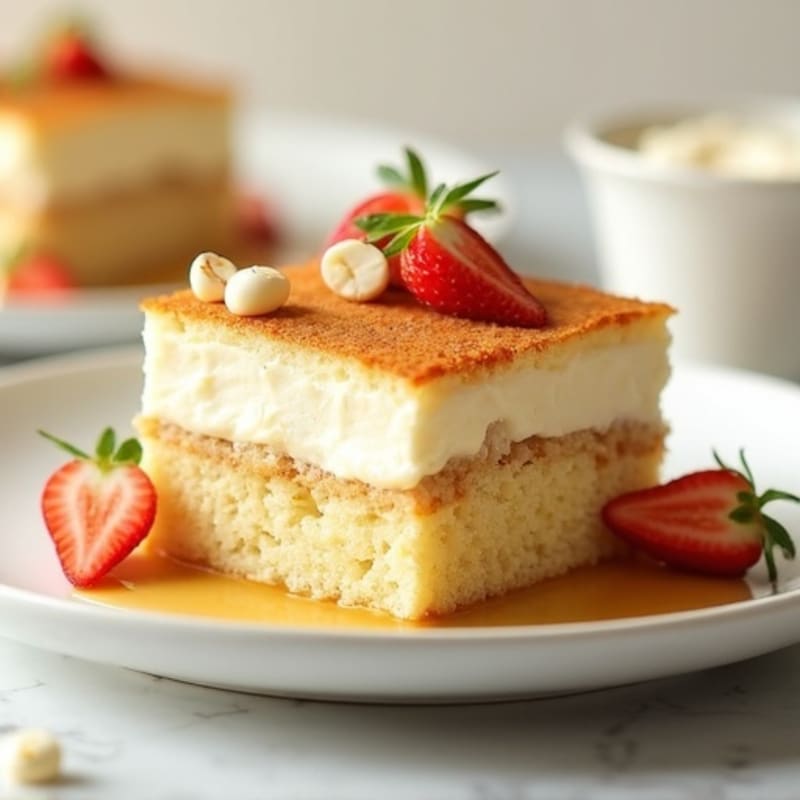 Protein-Packed Vanilla Bean Custard Cake