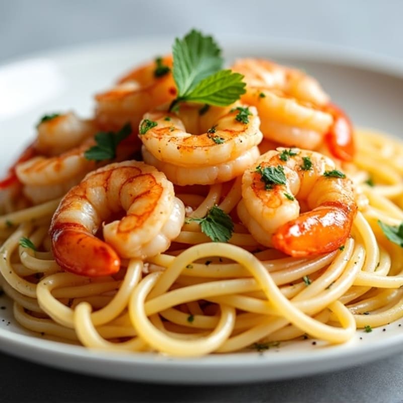 Fresh Lemon Garlic Shrimp Scampi