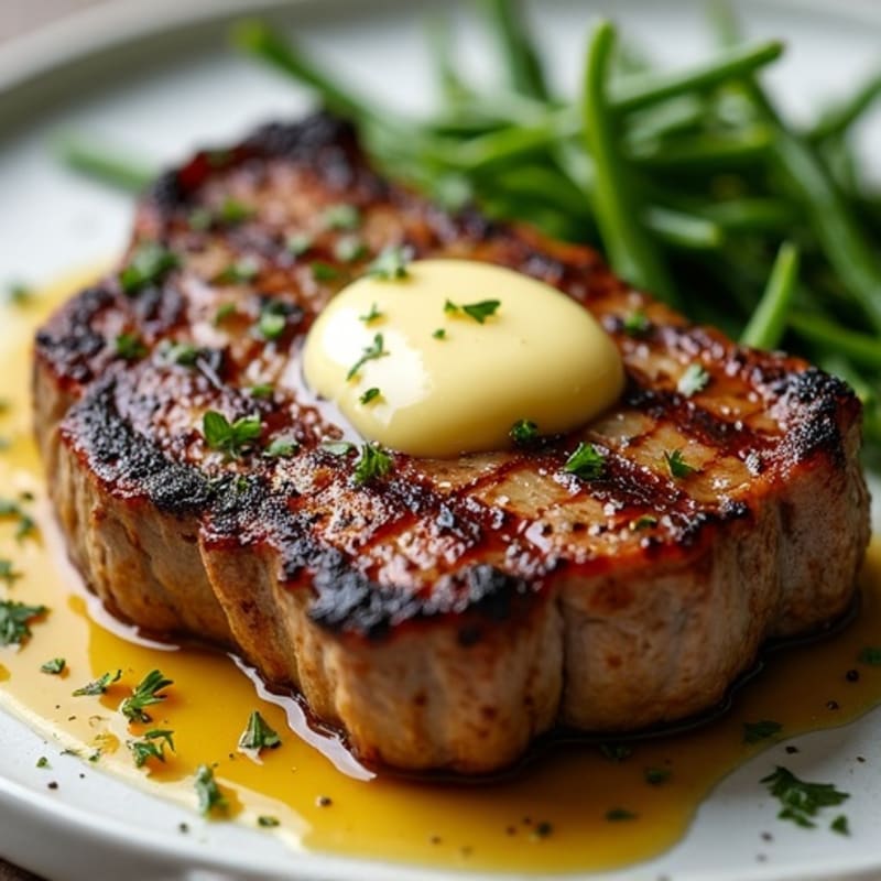 Herb-Crusted Pan-Seared Steak with Garlic Butter