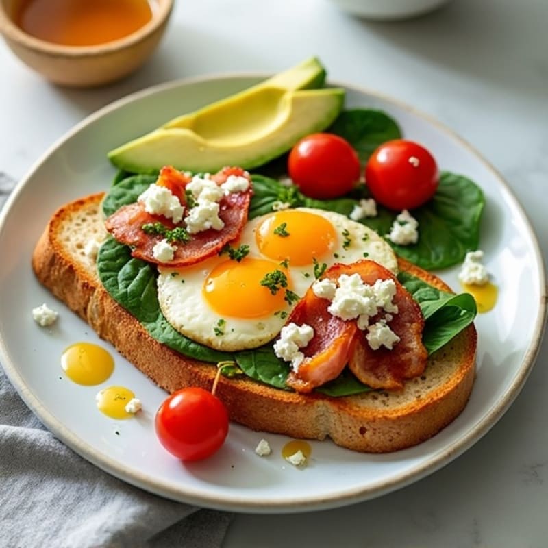 Crispy Turkey Bacon and Egg White Scramble with Spinach