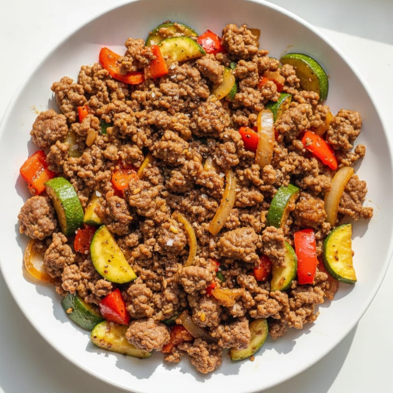 Savory Ground Beef Skillet with Vegetables