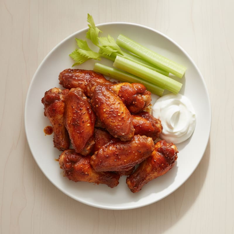 Spicy BBQ Glazed Chicken Wings