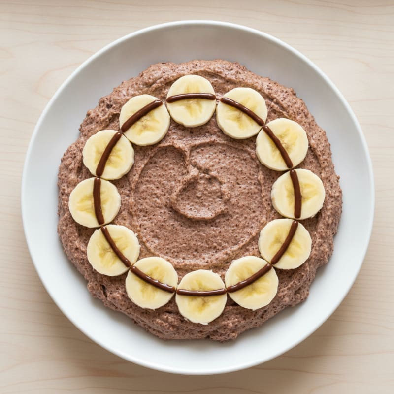 Cottage Cheese Chocolate Protein Mousse with Banana Slices