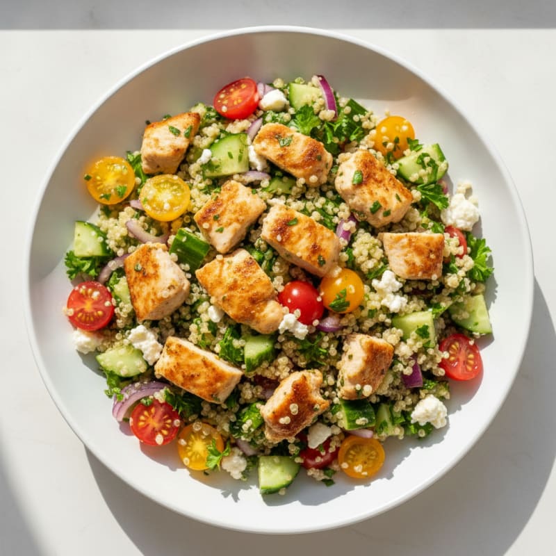 Lemon Herb Chicken Quinoa Salad