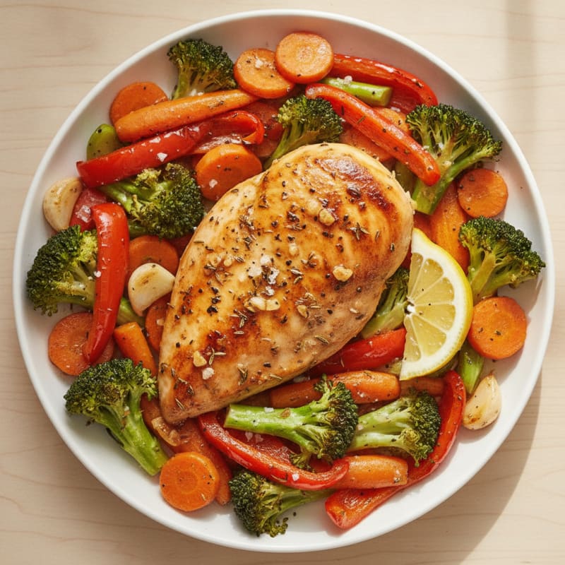 Garlic Herb Chicken with Roasted Vegetables