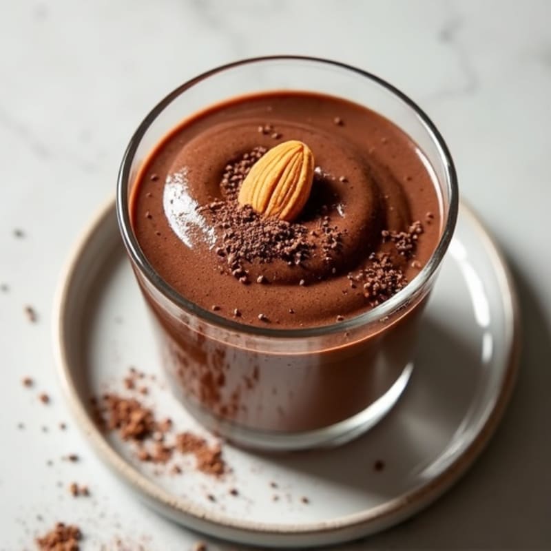 Silky Chocolate Protein Pudding with Almond Butter