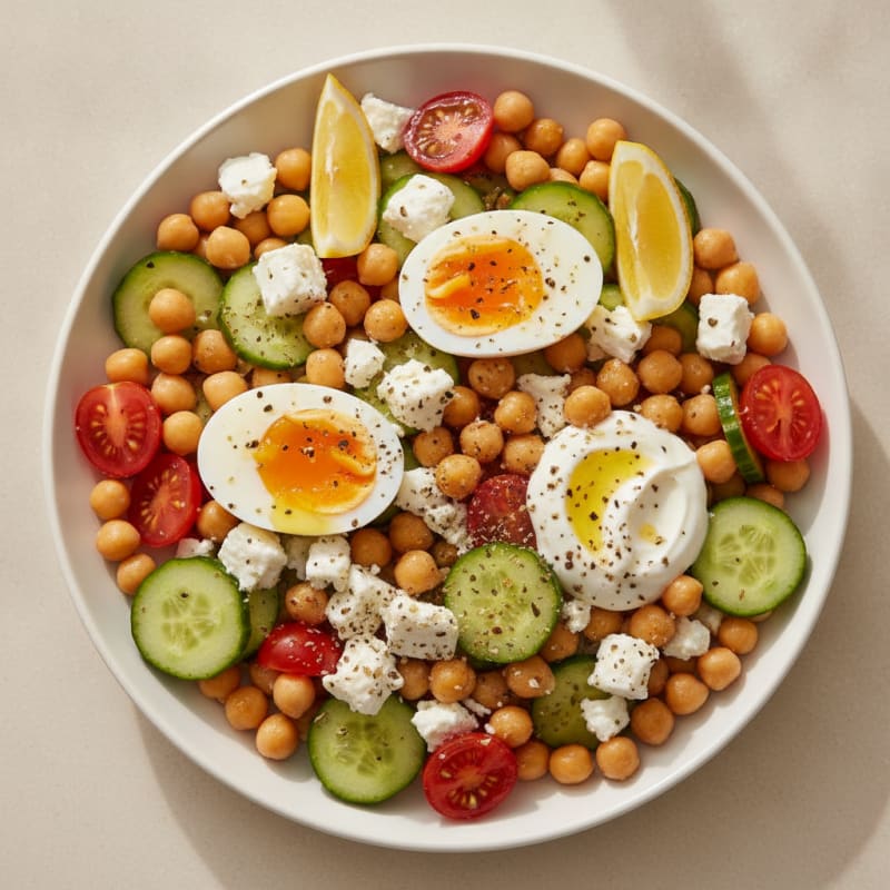 Mediterranean Chickpea and Feta Salad