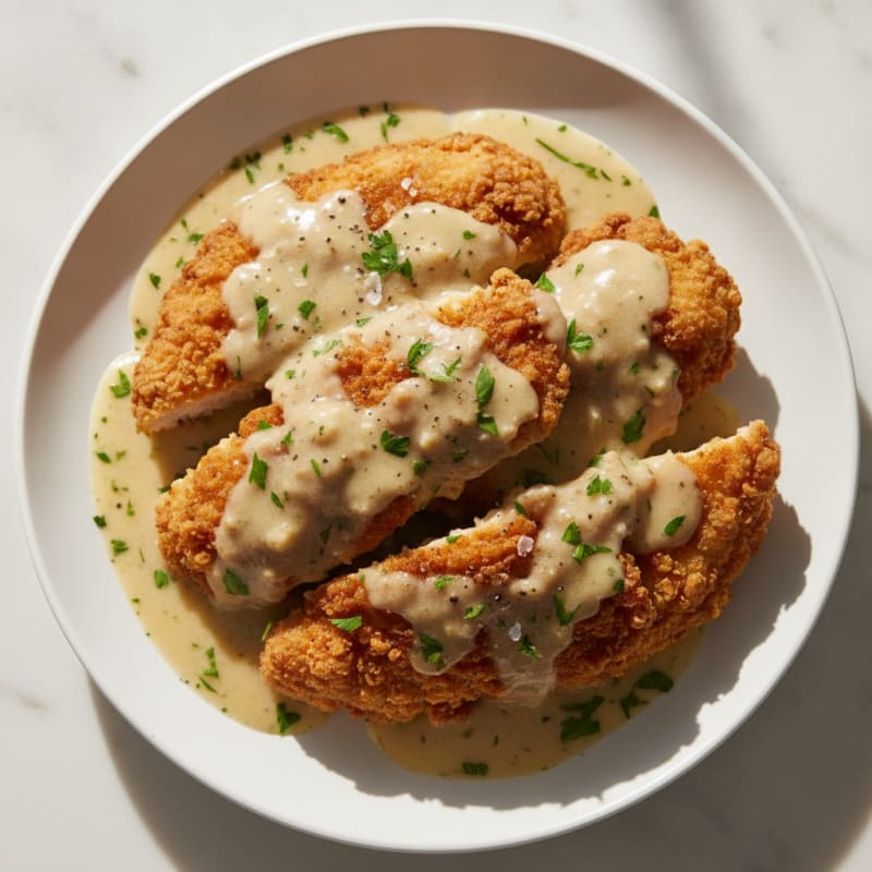 Buttermilk Fried Chicken with Creamy Gravy