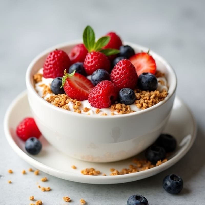 High-Protein Creamy Overnight Weetbix with Fresh Berries