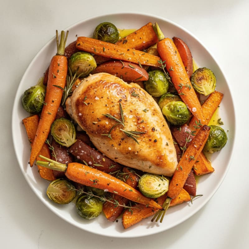 Herb-Roasted Chicken with Roasted Vegetables