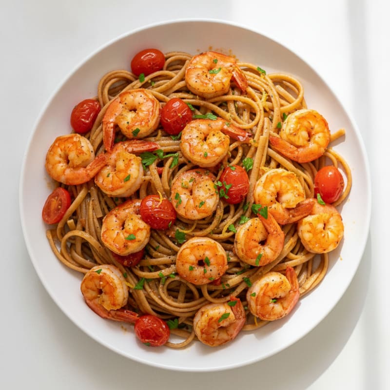 Spicy Calabrian Chili Shrimp Linguine