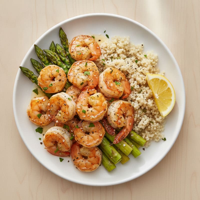Garlic Herb Shrimp with Roasted Asparagus