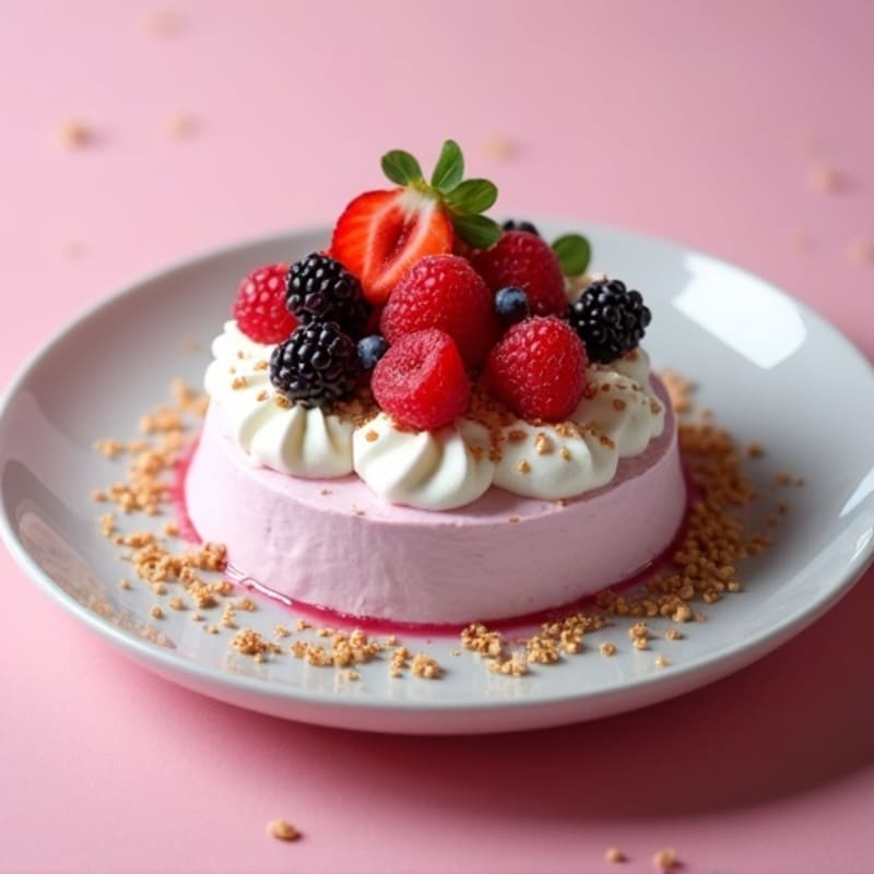 Greek Yogurt Protein Mousse with Mixed Berries