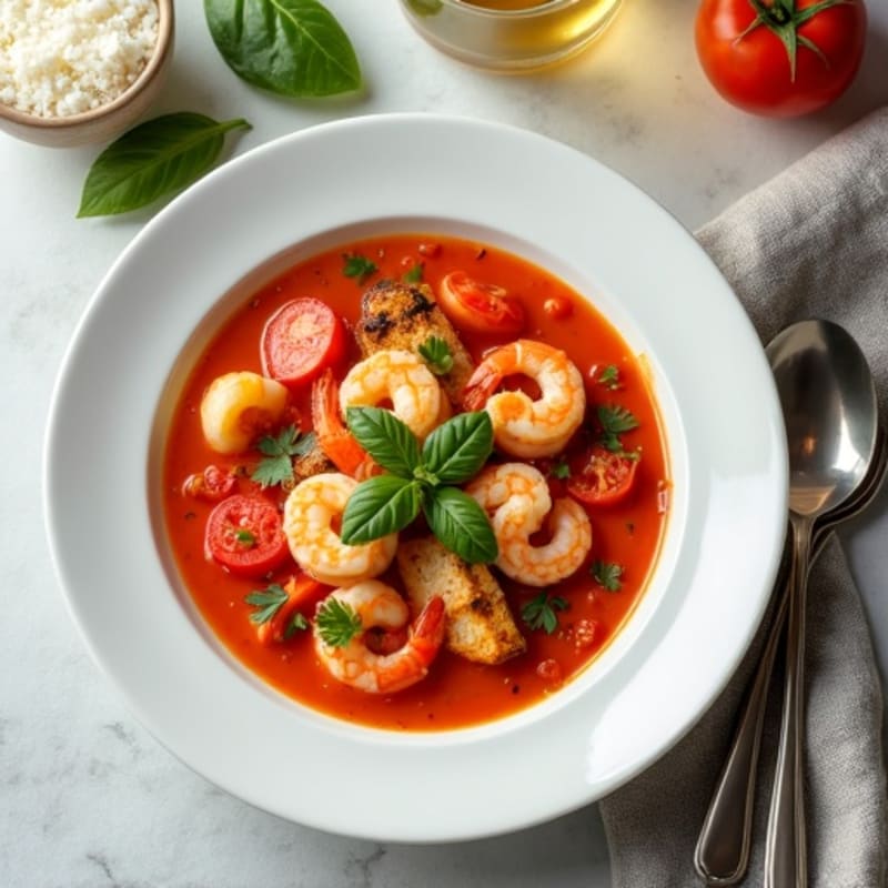 Herb-Garlic Seafood Cioppino with Fresh Tomatoes