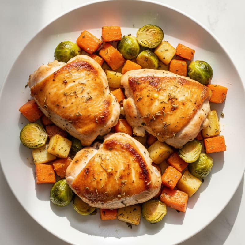 Herb-Roasted Chicken Thighs with Root Vegetables