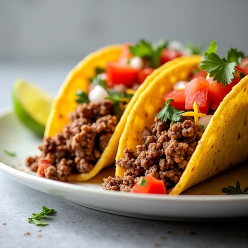 Spiced Lean Ground Beef Tacos with Fresh Pico de Gallo