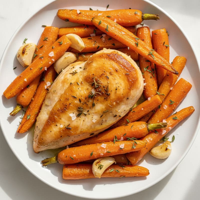 Garlic-Herb Roasted Chicken with Root Vegetables