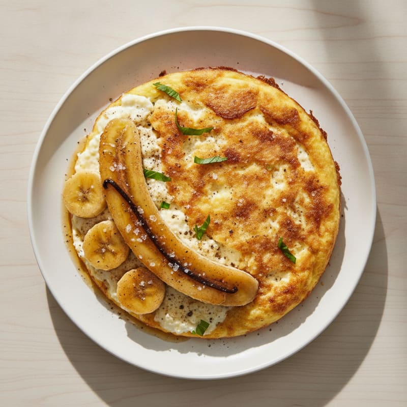 Baked Eggs with Caramelized Banana
