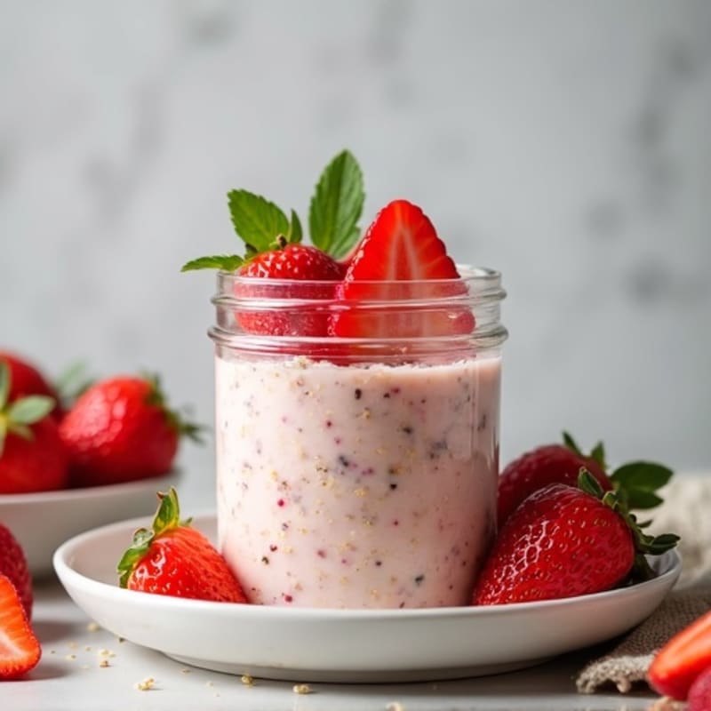 Creamy Fresh Strawberry Overnight Oats