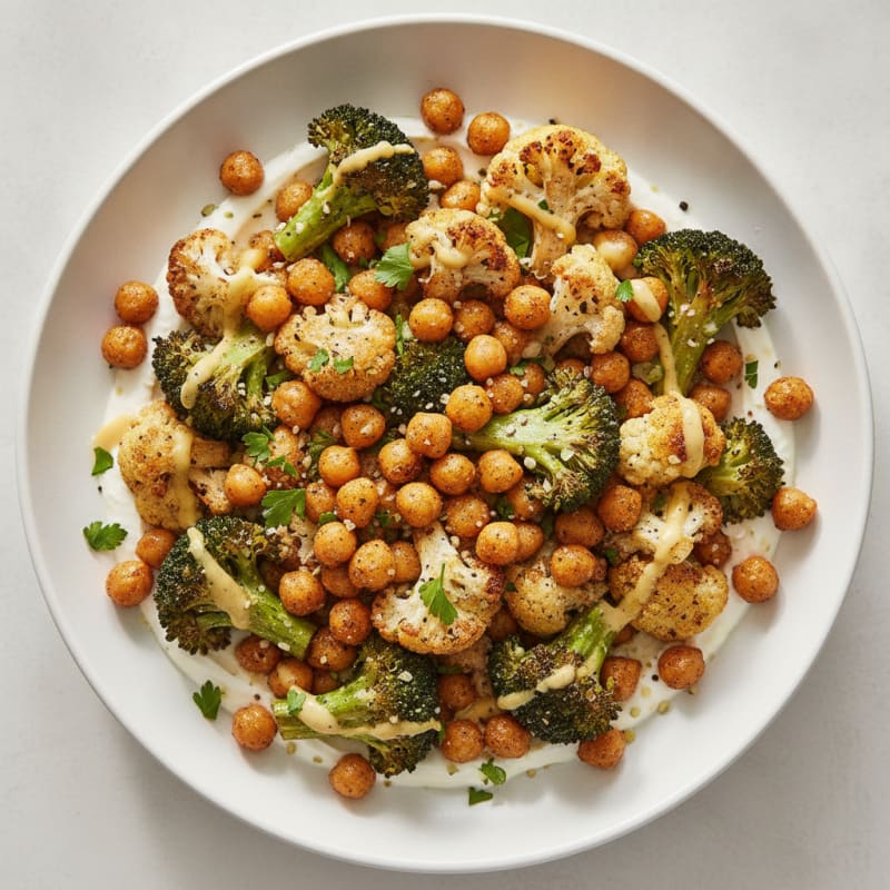 Roasted Vegetable and Chickpea Bowl