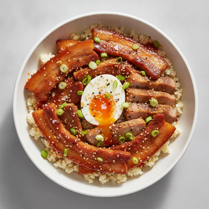 Spicy Gochujang Pork Belly Bowl