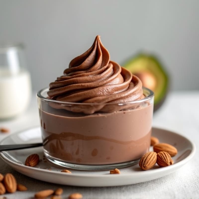 Silky Chocolate Protein Pudding with Almond Butter Swirl
