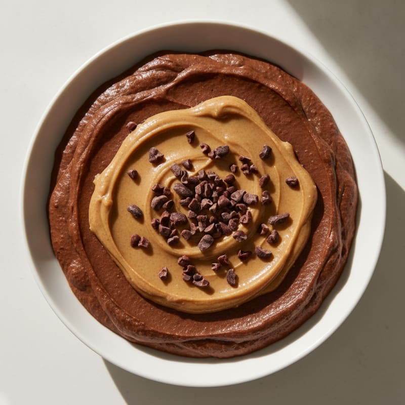 Silky Chocolate Protein Pudding with Almond Butter
