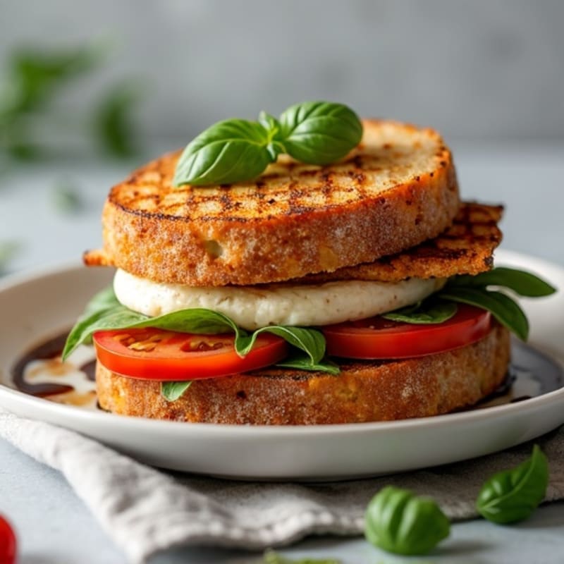 Crispy Grilled Chicken Caprese Sandwich