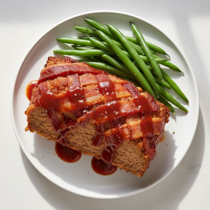 BBQ Bacon-Wrapped Meatloaf with Glaze
