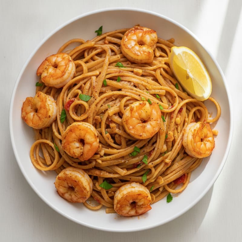 Spicy Calabrian Chili Shrimp Linguine