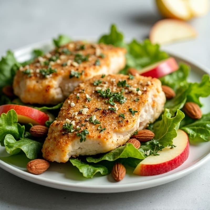 Herb-Crusted Chicken and Crispy Apple Salad