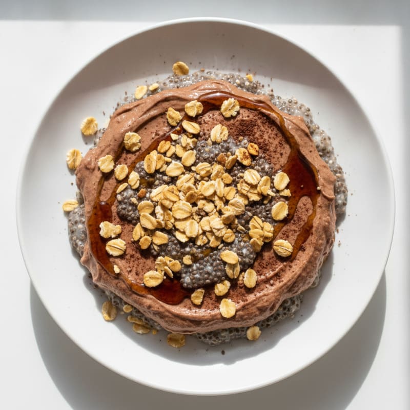 Silky Protein Chocolate Mousse with Chia Seeds