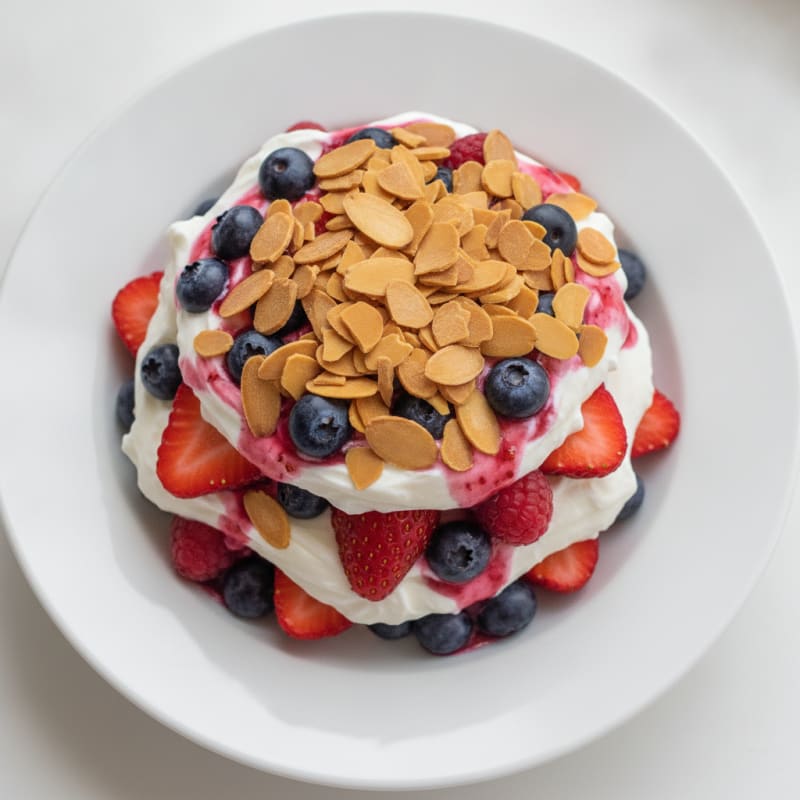 Greek Yogurt Protein Parfait with Mixed Berries