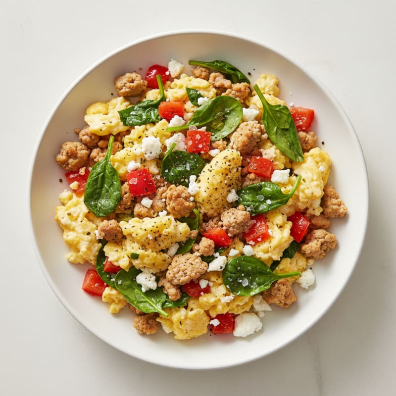 Savory Breakfast Egg and Veggie Scramble