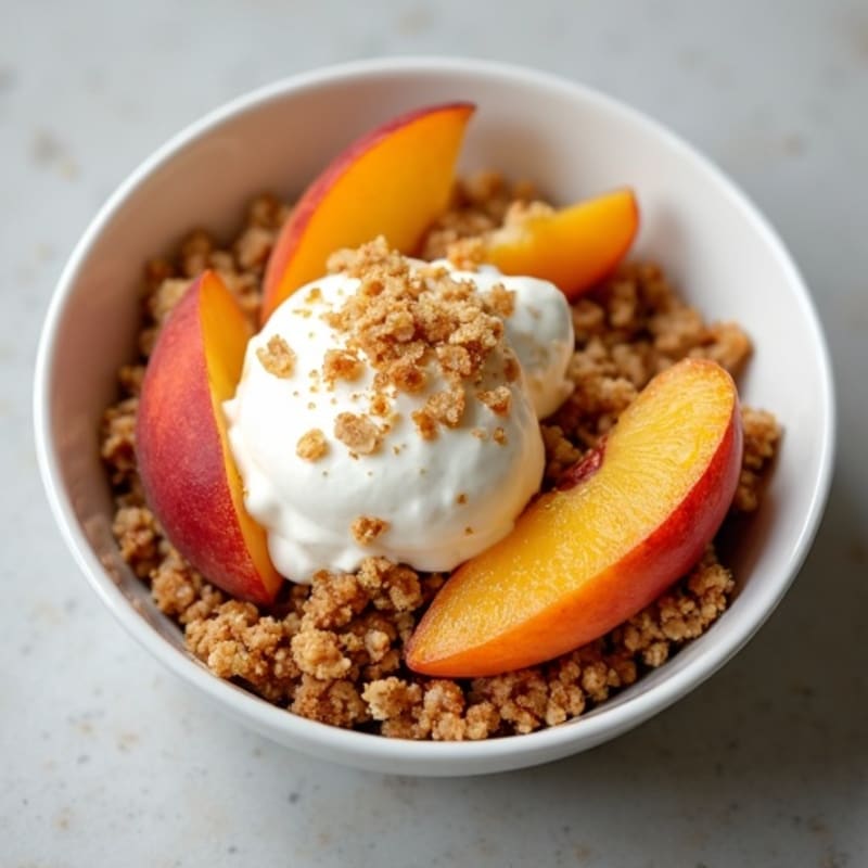 Fresh Peach and Almond Flour Crumble