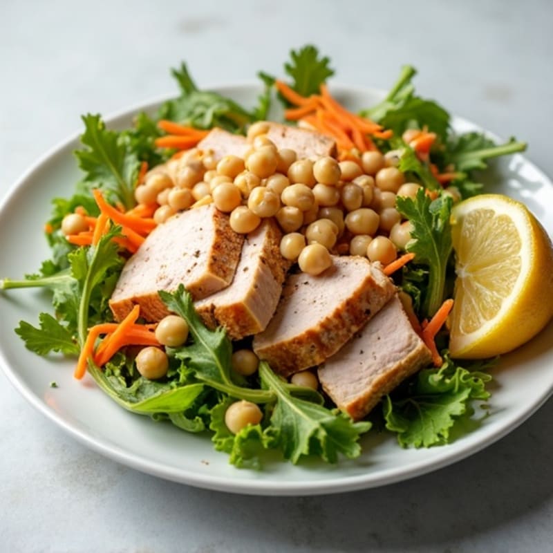 Chopped Turkey Salad with Chickpeas and Lemon Dressing