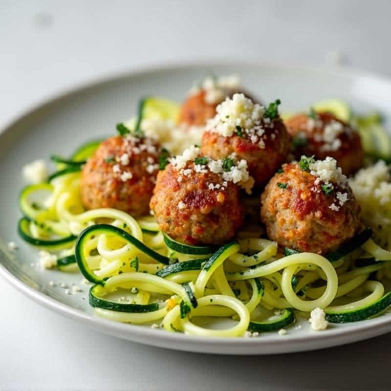 Lean Turkey Meatballs with Zucchini Noodles